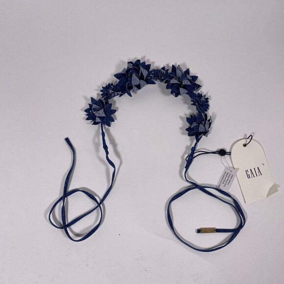 GAP x CULT GAIA Denim Flower Crown Headband - Picture 1 of 5